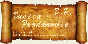 Dušica Prodanović vizit kartica